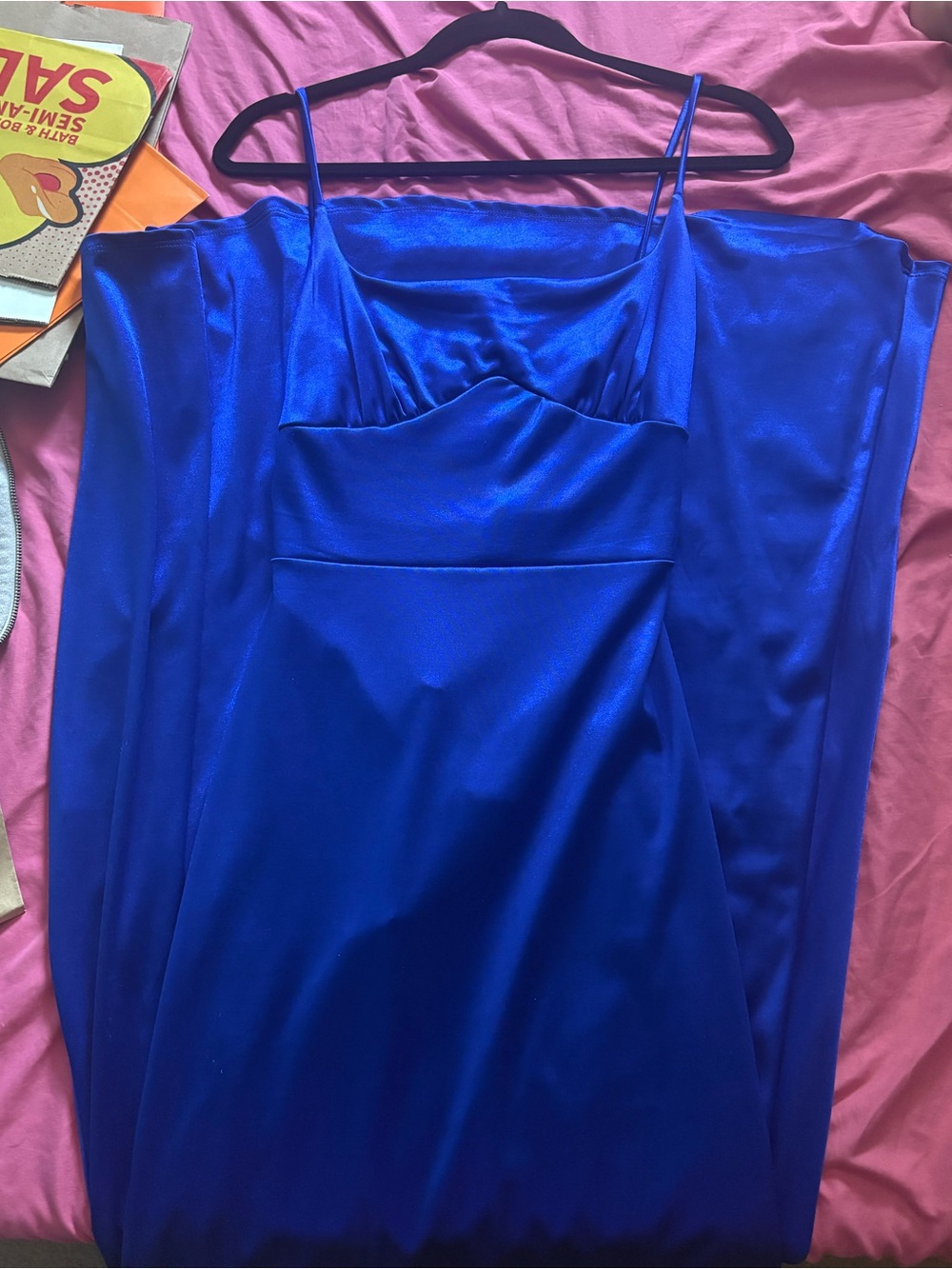 ‼️closet clean out, want gone‼️
Windsor Electric Blue Satin Dress